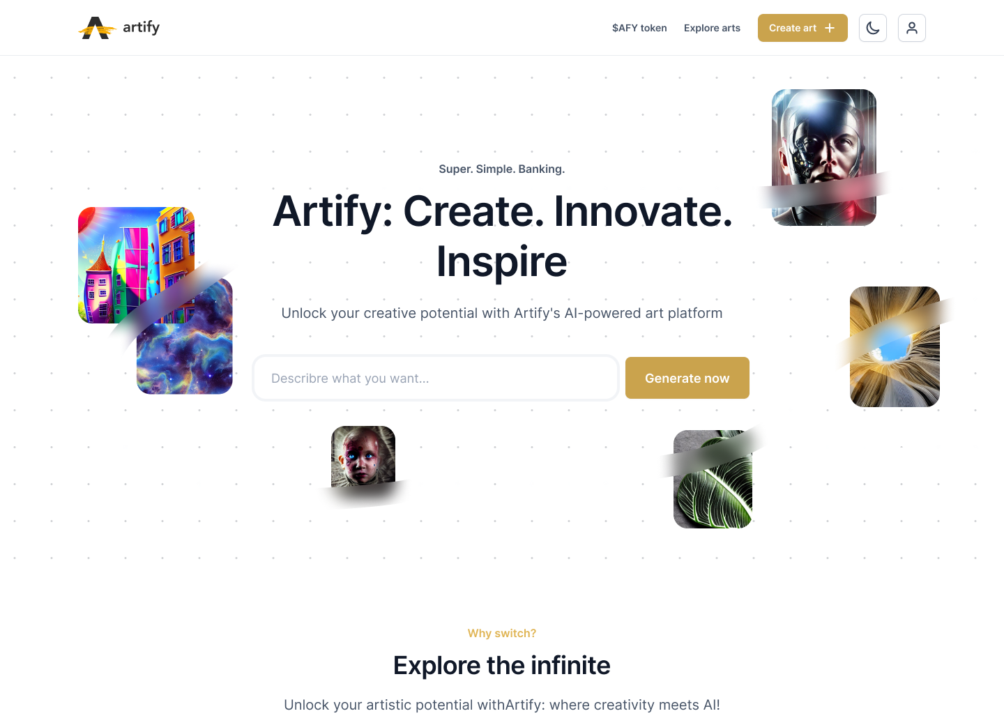 Vue globale du projet Artify Labs
